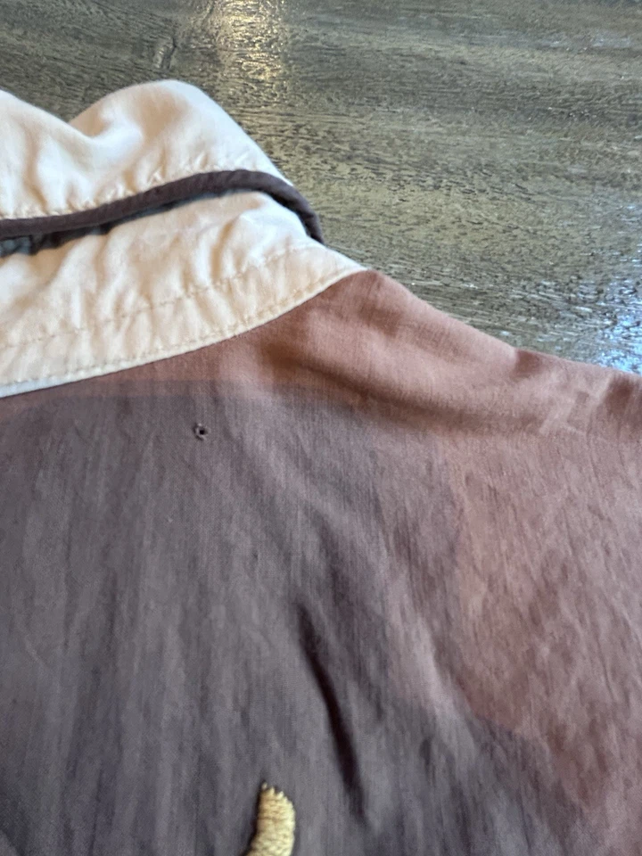 True Vintage 1940s 1950s Model Gabardine moonstone Snap Embroidered Shirt - Image 4 of 4