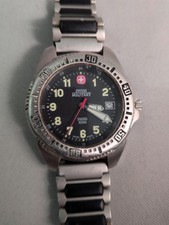 Wegner Swiss Military 095.0489 Men's Dive Watch WR 100M Date Ind - New Battery