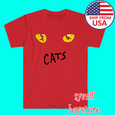 Cats Broadway Musical Show Men's Red Size S to 5XL