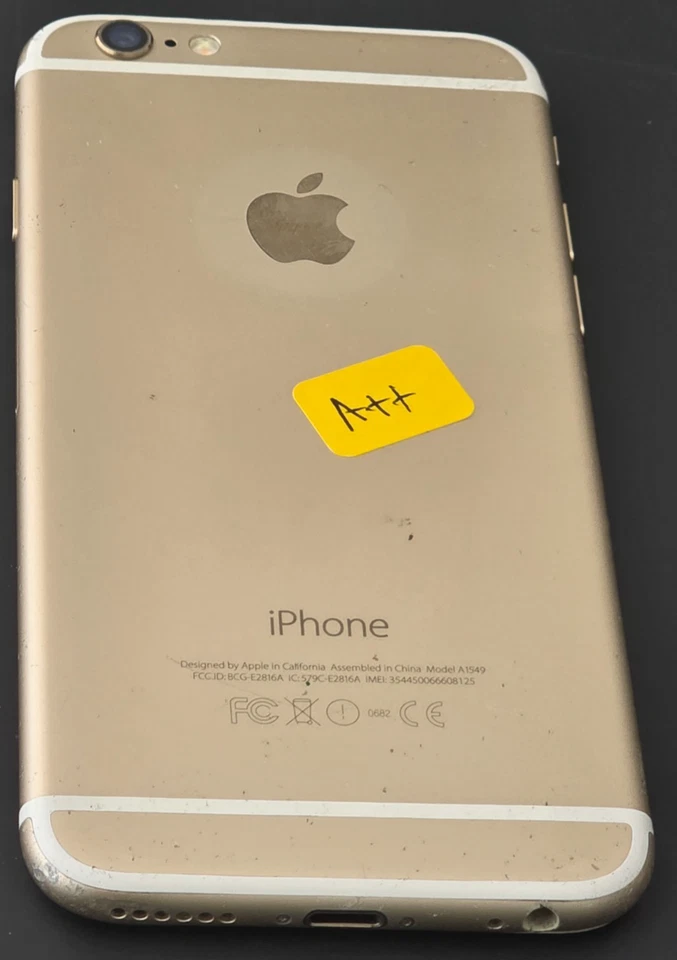 Apple iPhone 6, A1549, Blanco-Dorado, 64 GB, AT&T, 4G-LTE, IOS 12.5, Restablecer, Leer Foto 4 de 4