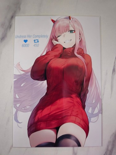 Anime Waifu Glossy Photo Art Print [6x4] - Zero Two