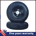 2-Pack Trailer Tires Wheels 8" Rim 4.80-8 480-8 4.80x8 PCD 4 Lug on 4" 6PR T