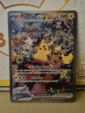 Pikachu ex 150/128. night edition. 30th Anniversary Celebrations Pokemon Card