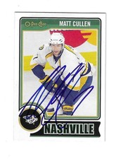 Matt Cullen 2014-15 O-Pee-Chee Card #310 Signed