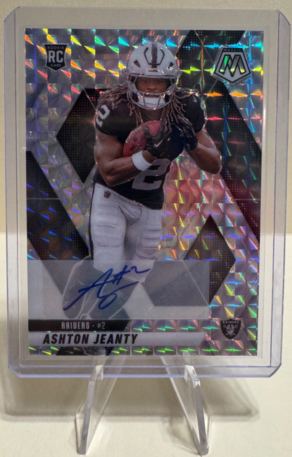 2025 Mosaic Ashton Jeanty Auto RC #345 Raiders Rookie Autograph Panini SSP