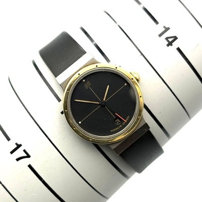 IWC Porsche Design 4530 Titanium Gold Ladies Quartz Vintage Rare Red Hand JP
