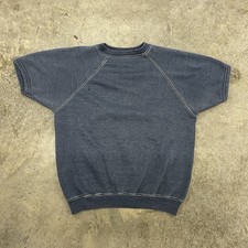 Vintage 60s Utility Knit Short Sleeve Raglan Crewneck Sweatshirt L Women's 1960s