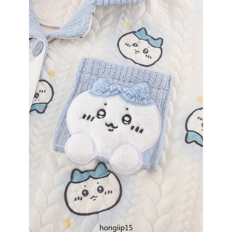 Chiikawa Animation Pajamas Cute Cartoon Thicken Warm Polyester Fiber Women New - Image 4 of 4