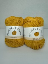 Peaches  Creme 100 cotton yarn 2.5oz Gold Set of 2 NEW