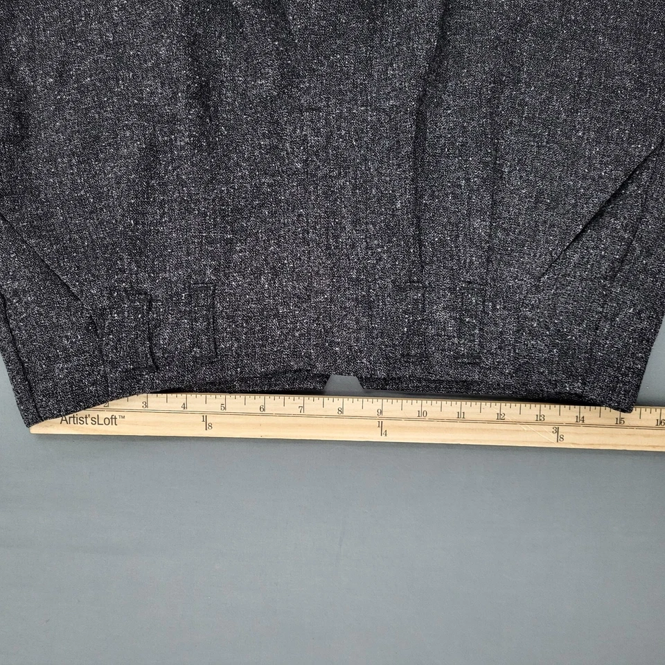 Pantalones Cortos ELLE Mujer Talla 8 Tiro Medio Chino Plisado 3.5" Entrepierna Gris Tweed Oscuro Foto 4 de 4