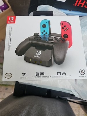 PowerA Game Controller Charging Base for Nintendo Switch Charge Black- Brand New
