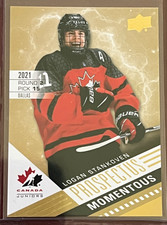 LOGAN STANKOVEN PROSPECTUS MOMENTOUS GOLD 2021-22 TEAM CANADA JUNIORS #PM-5 G038