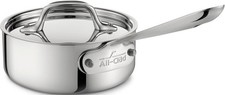 All-Clad D3 Stainless Steel 1 Qt Saucepan with Lid Cookware USA Made