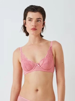 John Lewis Mabel Plunge Bra Rose Pink or White ..