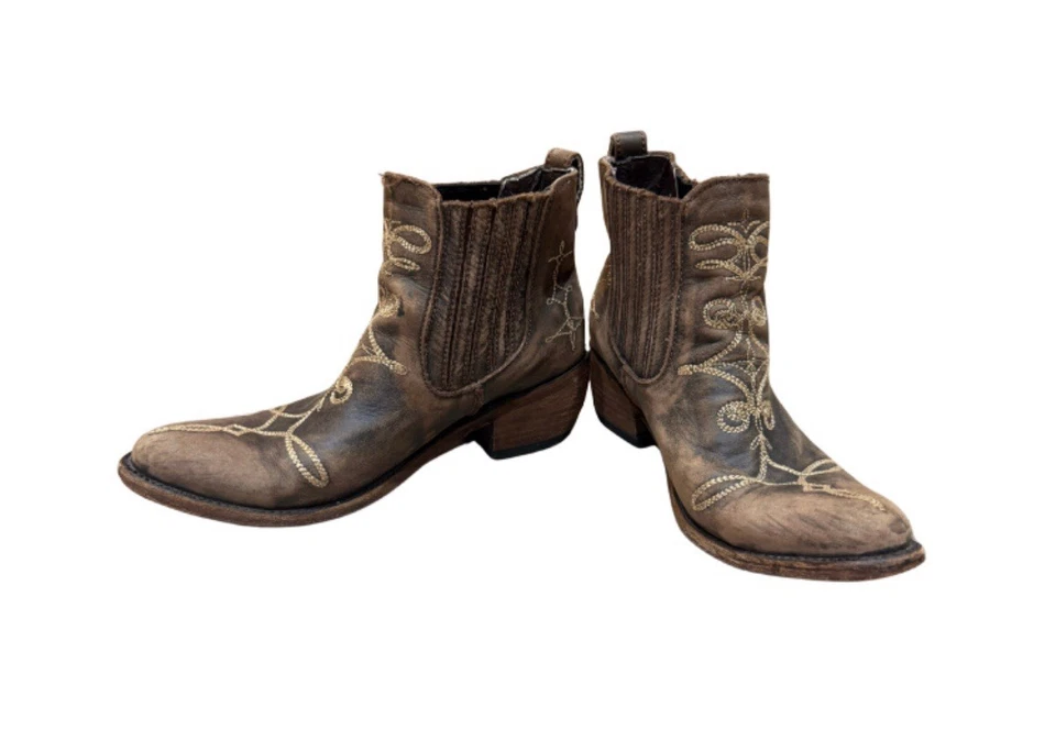 Botas de Vaquero Mexicanas De Colección 8.5 Todo Cuero Botines Vaquera Costa Occidental Foto 2 de 4