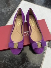 NIB 100 AUTH Salvatore Ferragamo Varina Suede Ballet Flats 7.5B
