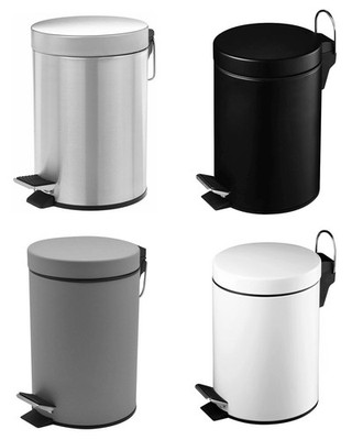 3/5 Liter Pedal Bin Lid Rubbish Waste Dust Litter Paper Stainless Steel Kitchen