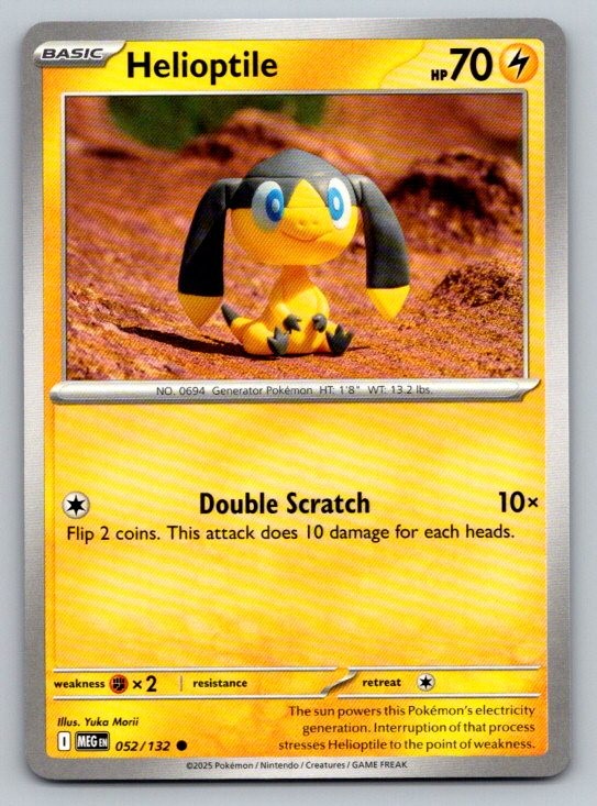 Helioptile ME01: Mega Evolution 052/132 NM