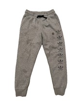 Adidas Men's Trefoil Pants Gray Tapered Leg Jogger Sweatpants Size M Repeat logo