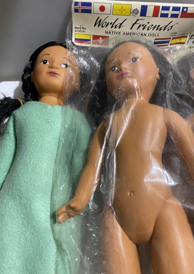 4 винтажных тела кукол из волокна Craft World Friends индейцы - Изображение 2 из 4