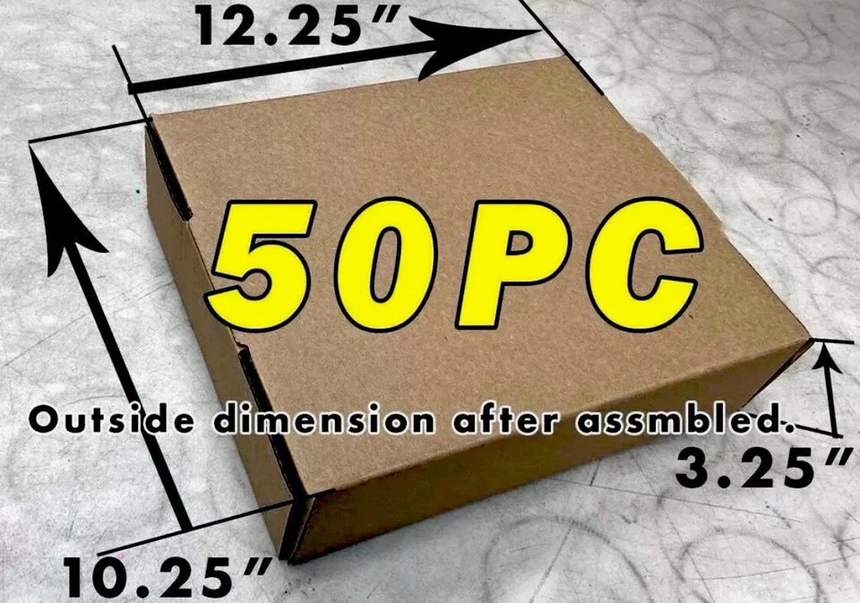 50 Pieces 10" x 3" x 12.5" Corrugated Security Mailer Shipping Box - Image 2 of 4