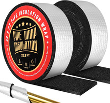 32.8 Ft Pipe Insulation Tape Wrap - Outdoor Self-Adhesive Pipe Insulation Foam a