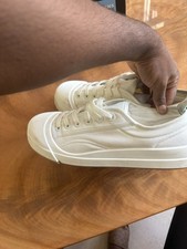 Bottega Veneta White Low Top Lace Up Men's Athletic Sneaker Shoes