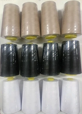 Overlocking Thread Polyester Industrial Sewing Machine - 5000 Yard x 4 Cones - Image 1 of 2
