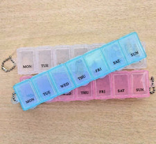 7 Day Pill Dispenser Medicine Tablet Storage Organiser Case Weekly Box UK