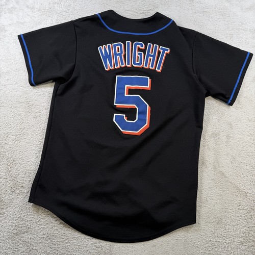David Wright New York Mets Jersey Mens Medium Black Baseball MLB #5 Stitched