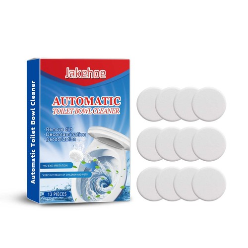 12 Pcs Toilet Bowl Cleaner Tablets Automatic Toilet Bowl Cleaners with Bleach