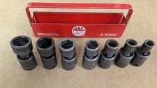 Mac Tools 7 Piece 38 Drive Sae. Swivel Impact Socket Set 38 To 34 And Case