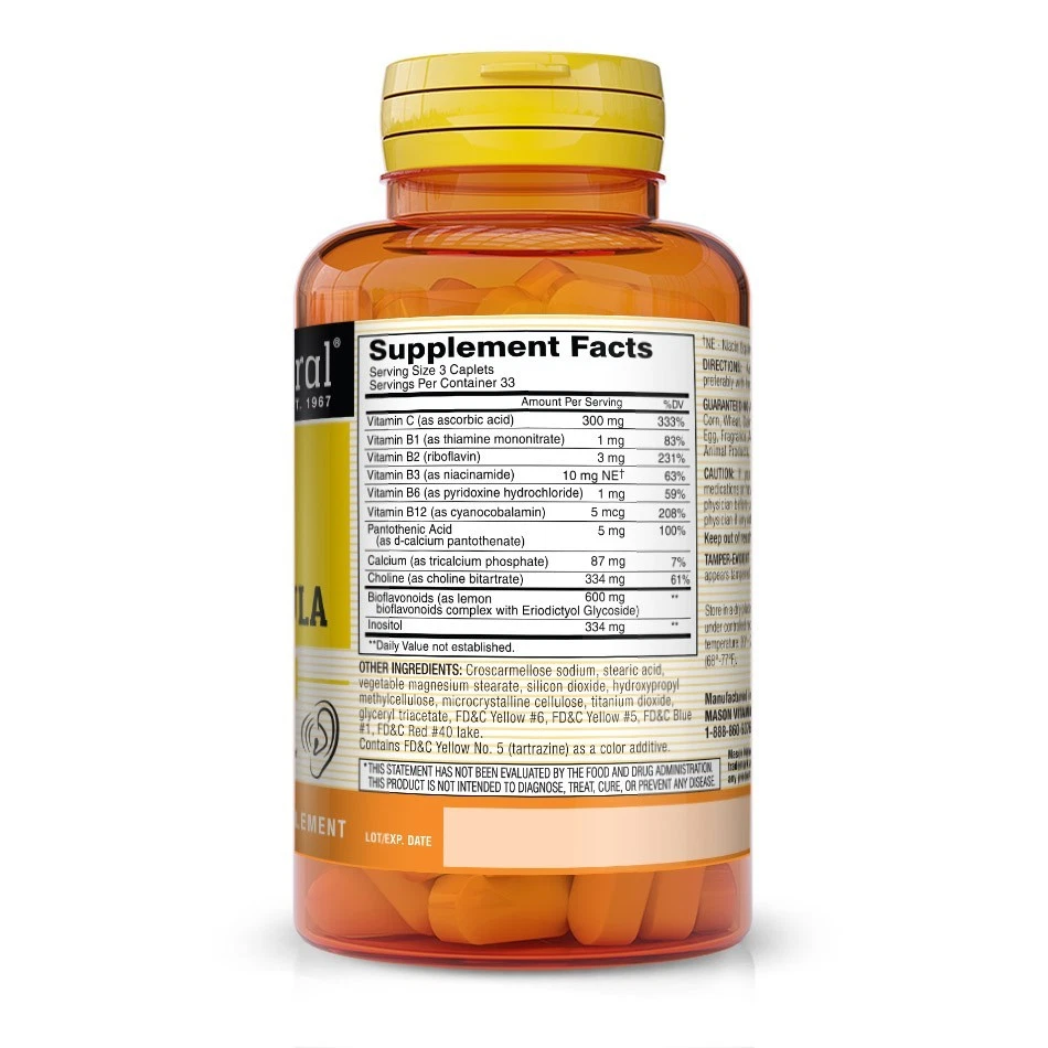 Advance Ear Health Plus com vitaminas do complexo B alívio dos ouvidos 100 comprimidos - Imagem 4 de 4