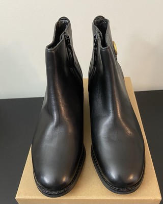 Cole Haan Women's Hollis Leather Booties Size 5B Initial Logo On Side NWOB
