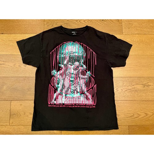 Fashion Nova NOVAMen Weight Of The World T-Shirt XL Black Pink Teal Graphic Tee
