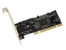Pci Sata Controller Card // 4 Ports // Raid 0, 1, 0 1 - High Low Profile