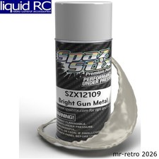 Spaz Stix 12109 Bright Gun Metal Aerosol Paint 3.5oz Can