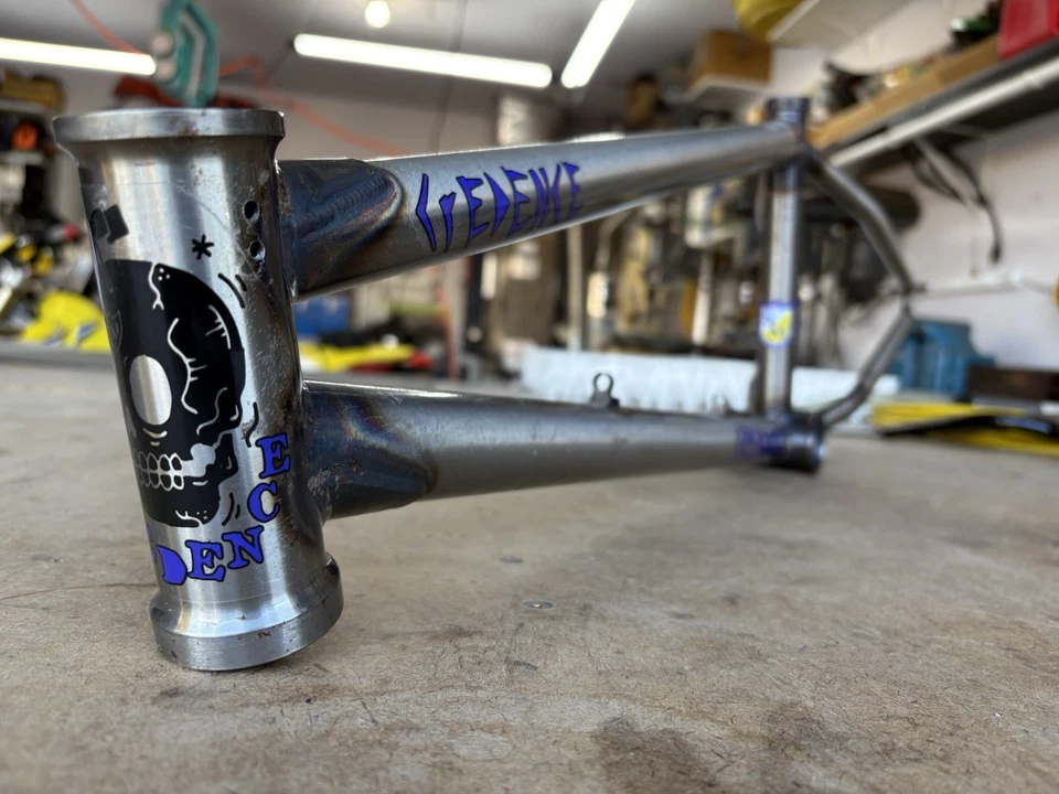 S&M Credence MOD 20.75” Top Tube Raw W/ Custom Designed Decals - Image 2 of 4