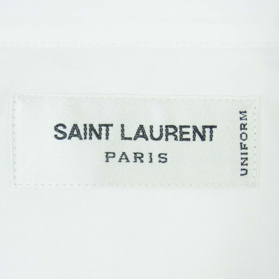 Camicia SAINT LAURENT Y217W uniforme tinta unita manica lunga bianca 38 usata LIFE 0