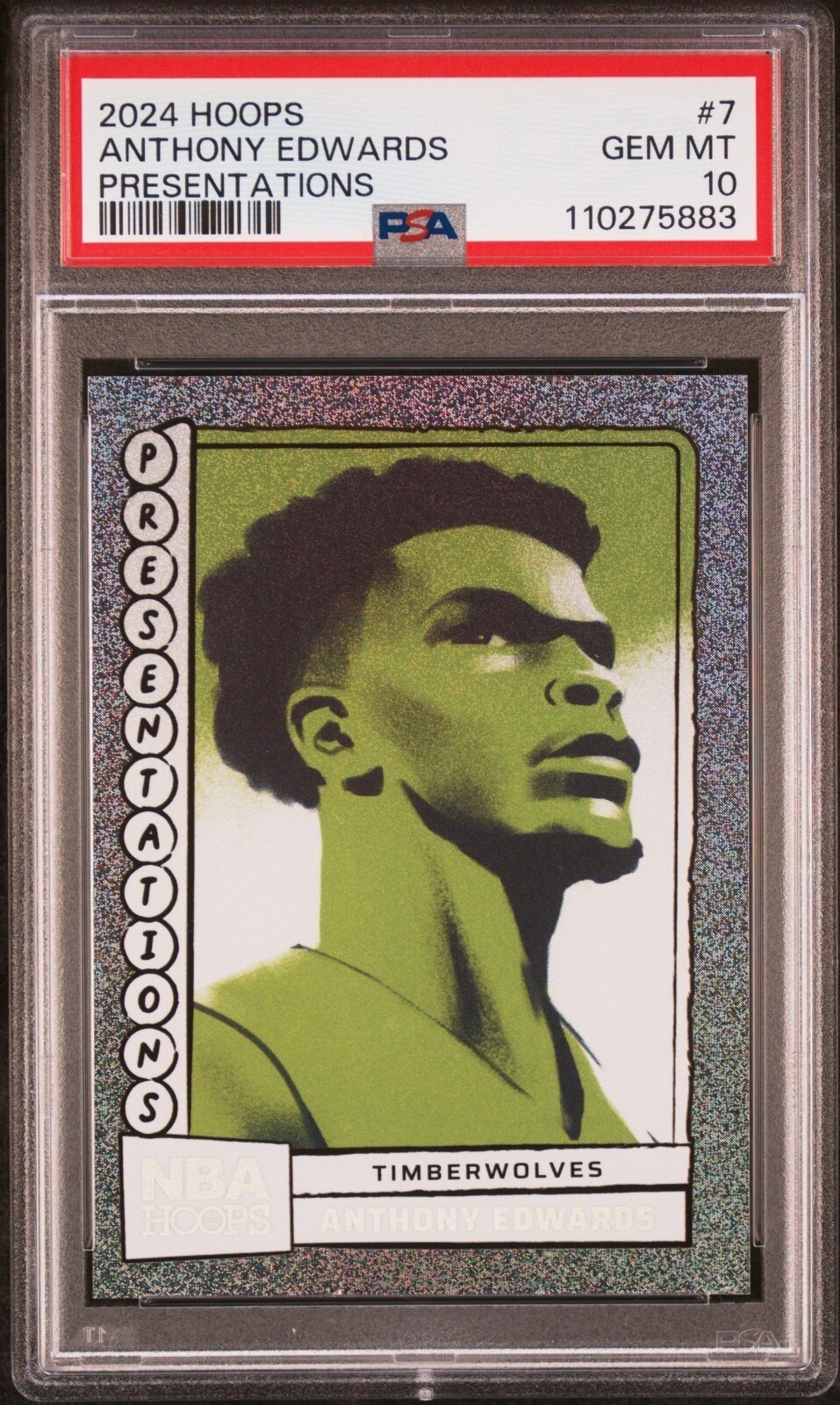 Anthony Edwards 2024-25 NBA Hoops Presentations SSP #7 PSA 10 GEM MT