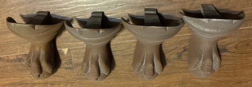 Lot Of 4 Ornate Antique Cast Iron Clawfoot Bath Tub Feet
