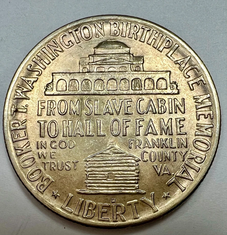 1946-D Booker T. Washington Commemorative Half Dollar 90% Silver #2 - Image 2 of 2