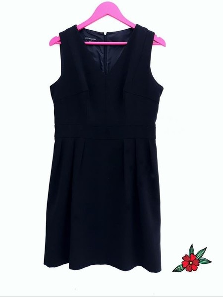 Women Laura Ashley Dress Black 40 / L / 48 #A2WC