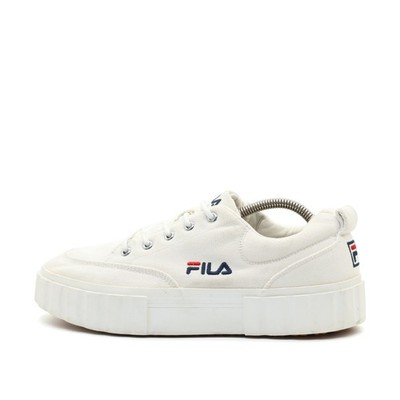 Fila Damen Sandblast C Wmn Schuh Weiß Textil Low-Top Vegan Sneaker EU 41