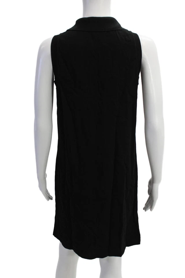 Платье-поло Lacoste женское без рукавов с воротником длина до колена логотип черное размер FR 40 - Изображение 3 из 4