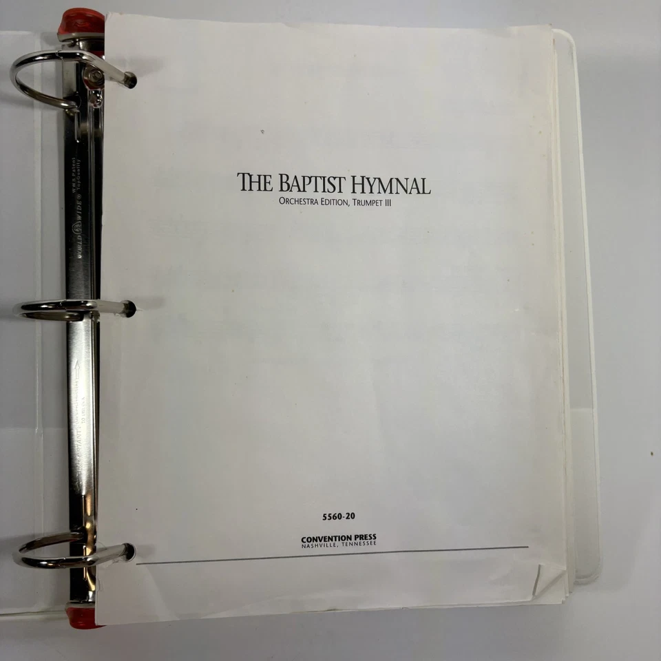 Baptist Hymnal Orchestra Edition Trumpet Score Convention 1991 Church Music - Image 4 of 4
