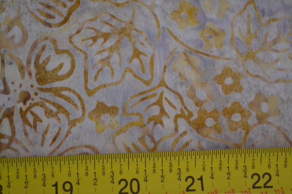 Por 1/2 yarda, flores marrones y hojas en batik bronceado, moda/mirage batiks/4502-28, M9050 Foto 3 de 4