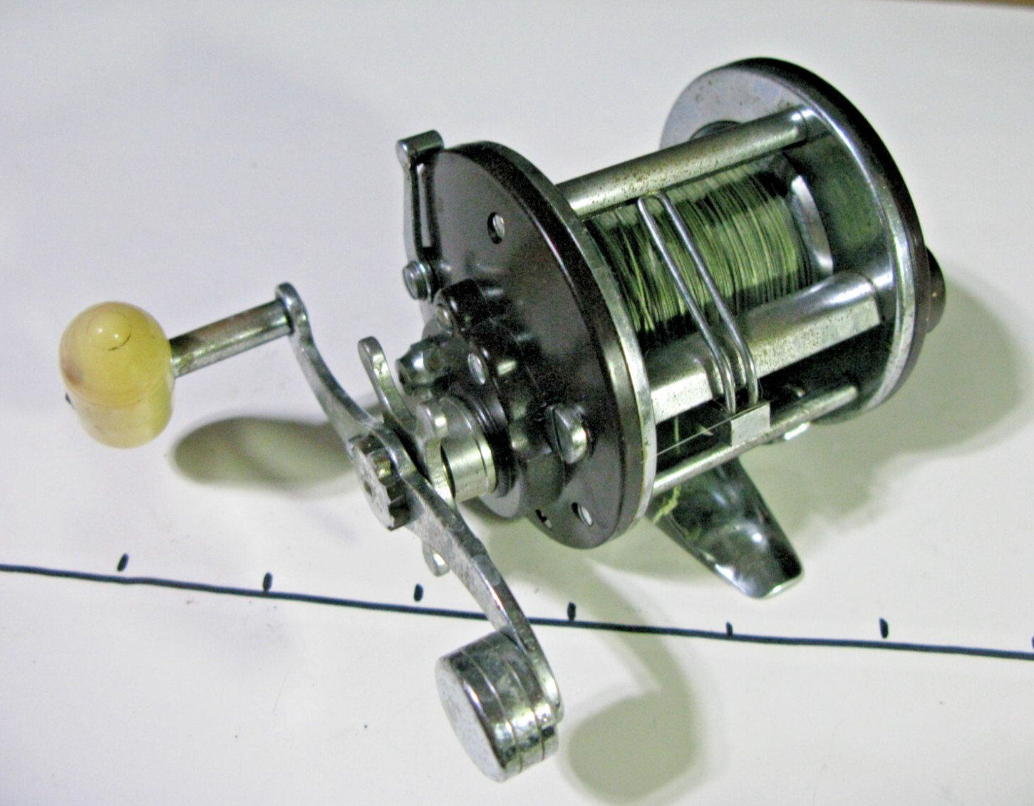 Vntge PENN Peerless #9 Level Wind Reel, Star Drag, Clicker, 