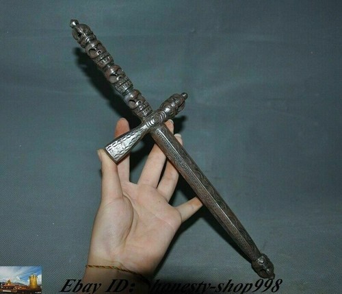 Tibetischer Buddhismus Meteorit Eisenschädel Phurpa Vajra Dorje Phurpa Dolch Ausrüstung - Bild 1 von 10