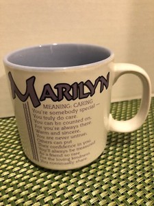 Marilyn Coffee Mug Name Meaning Caring by Papel, Poetry by ...